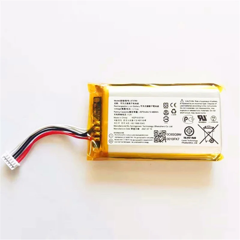 3.7V 2970mAh 973760 Replacement Accumulator Battery For DJI SPARK, MAVIC PRO, MAVIC AIR Remote Controller 6-wire Plug