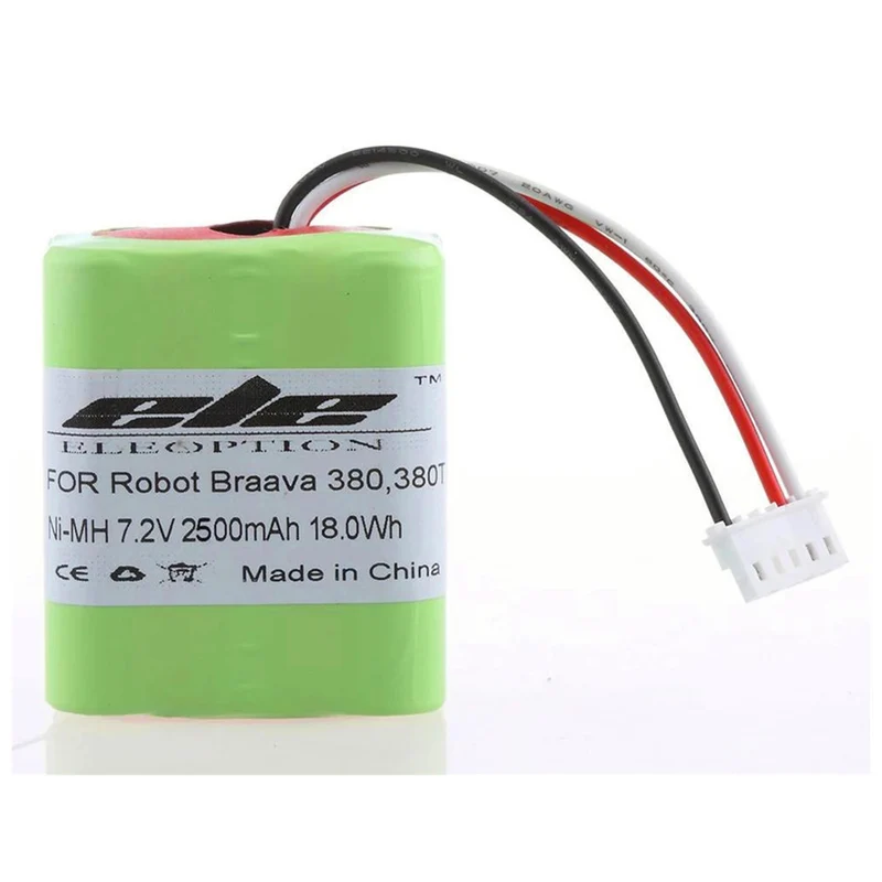 3PCS 7.2V 18.0Wh New 2.5Ah 2500mAh Ni-MH Battery for iRobot Roomba Braava 380 380T