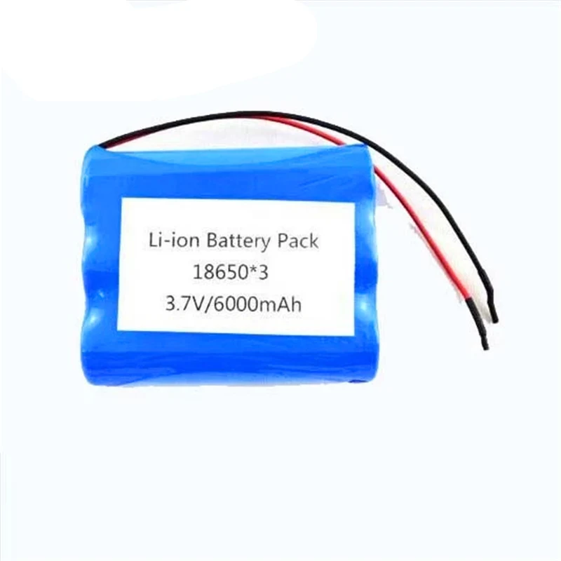 18650 3.7v 6000mah 1S 3P Li-ion Battery Pack With Wires