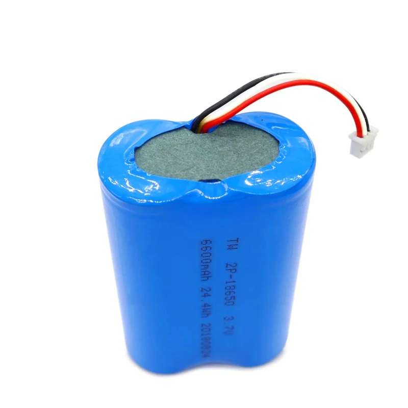 Rechargeable 3.7v 1s2p 6600mah 18650 Lithium Battery With NTC connector