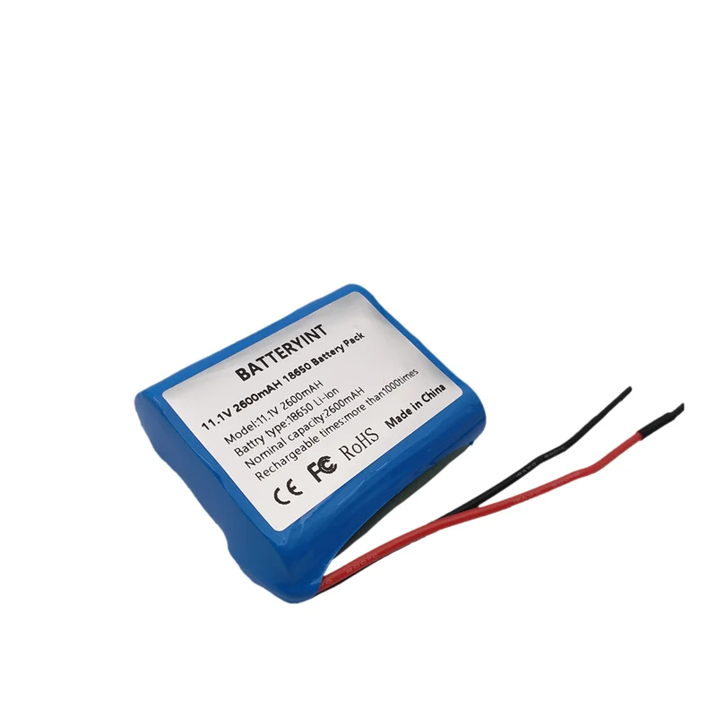 11.1V 2600mAh 3S1P 18650 Rechargeable Lithium Ion Battery With NTC PCB And Connector