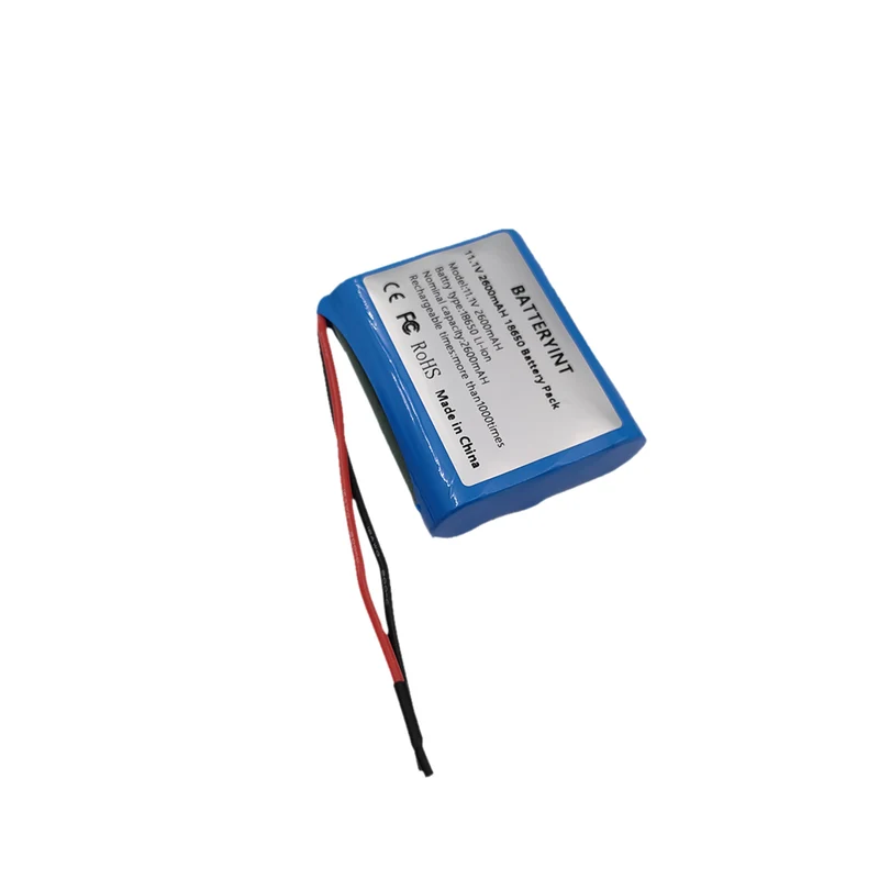 11.1V 2600mAh 3S1P 18650 Rechargeable Lithium Ion Battery With NTC PCB And Connector