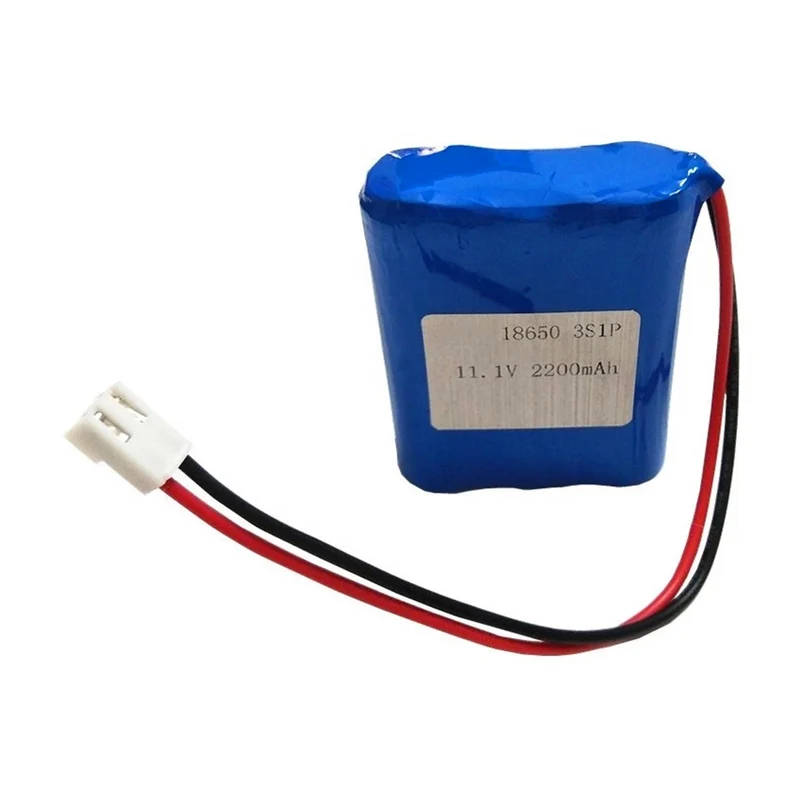 11.1V 2200mAh 3S1P 18650 Rechargeable Lithium Ion Battery With PCB And Connector 11v Lithium Battery Golf Cart Electric