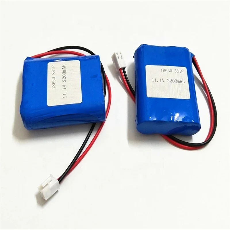 11.1V 2200mAh 3S1P 18650 Rechargeable Lithium Ion Battery With PCB And Connector 11v Lithium Battery Golf Cart Electric