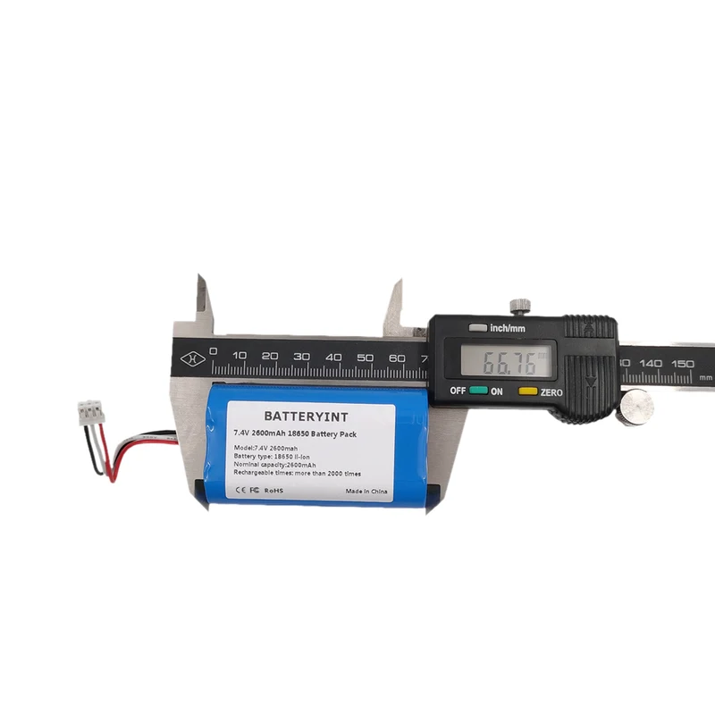 NTC Protection 7.4v 18650 2s1p 2600mAh Battery Pack With Pcb And Connector