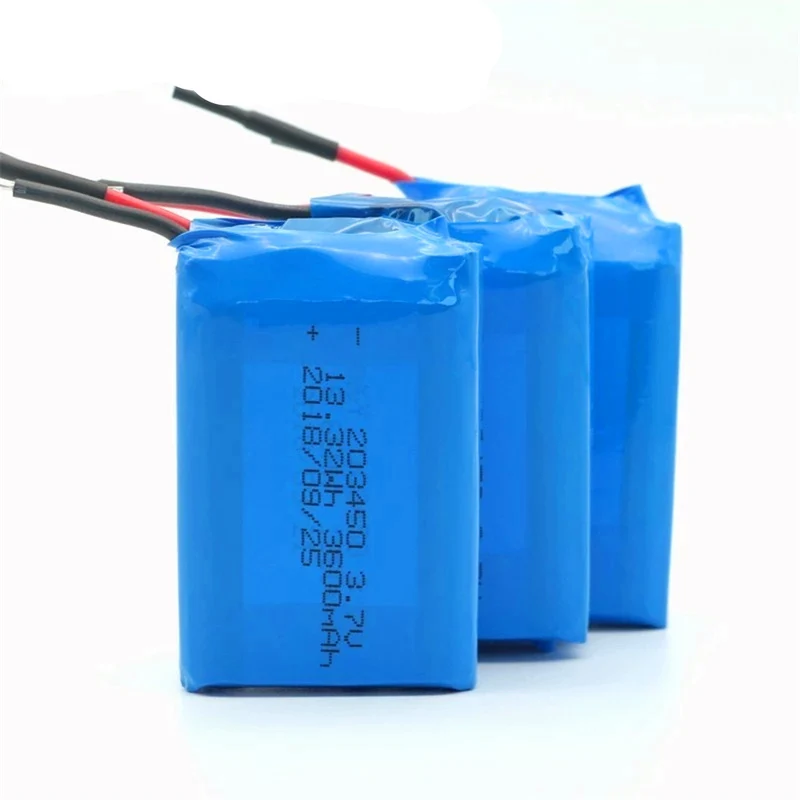 Lipo Battery Pack Rechargeable 3.7v 2P 203450 3600mah Li-polymer Battery for Hand Warmer Batteries