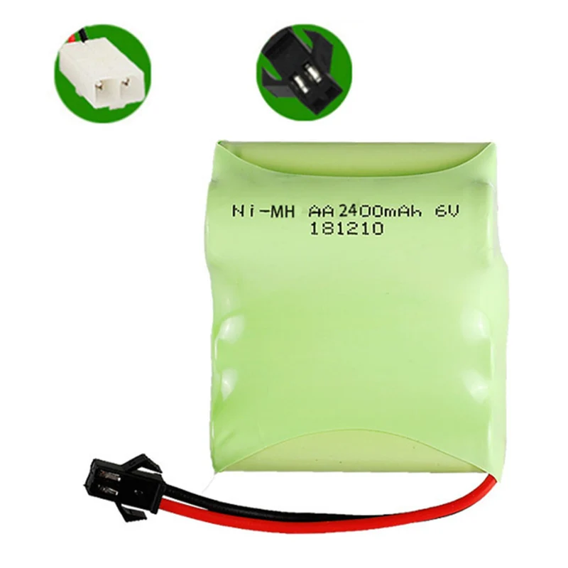 6.0v 2400mah AA NiMH Rechargeable Battery with SM/KET-2P Connector For Rc toys Cars Tanks Robots Boat
