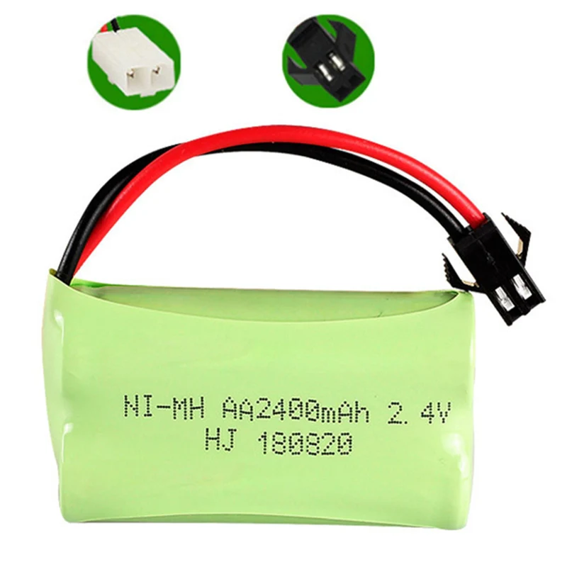 2.4v 2400mah AA NiMH Rechargeable Battery with SM/KET-2P Connector For Rc toys Cars Tanks Robots Boat