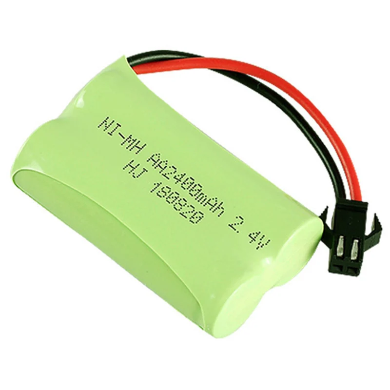 2.4v 2400mah AA NiMH Rechargeable Battery with SM/KET-2P Connector For Rc toys Cars Tanks Robots Boat