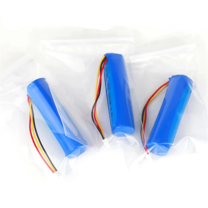 3pcs/lot 14500 500mah 3.7V lithium ion rechargeable battery with NTC three wires