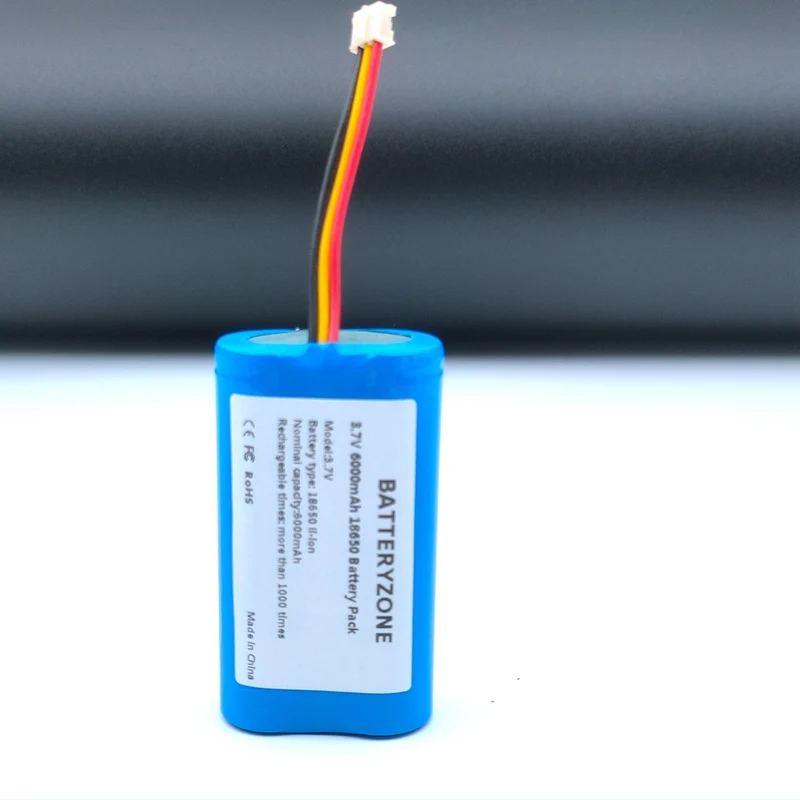 3.7v 18650 1S2P 6000mAh Lithium Ion Battery Pack For Video Doorbell Speaker Work light With PCB And 10K NTC
