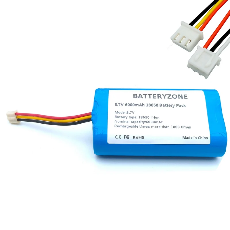 3.7v 18650 1S2P 6000mAh Lithium Ion Battery Pack For Video Doorbell Speaker Work light With PCB And 10K NTC