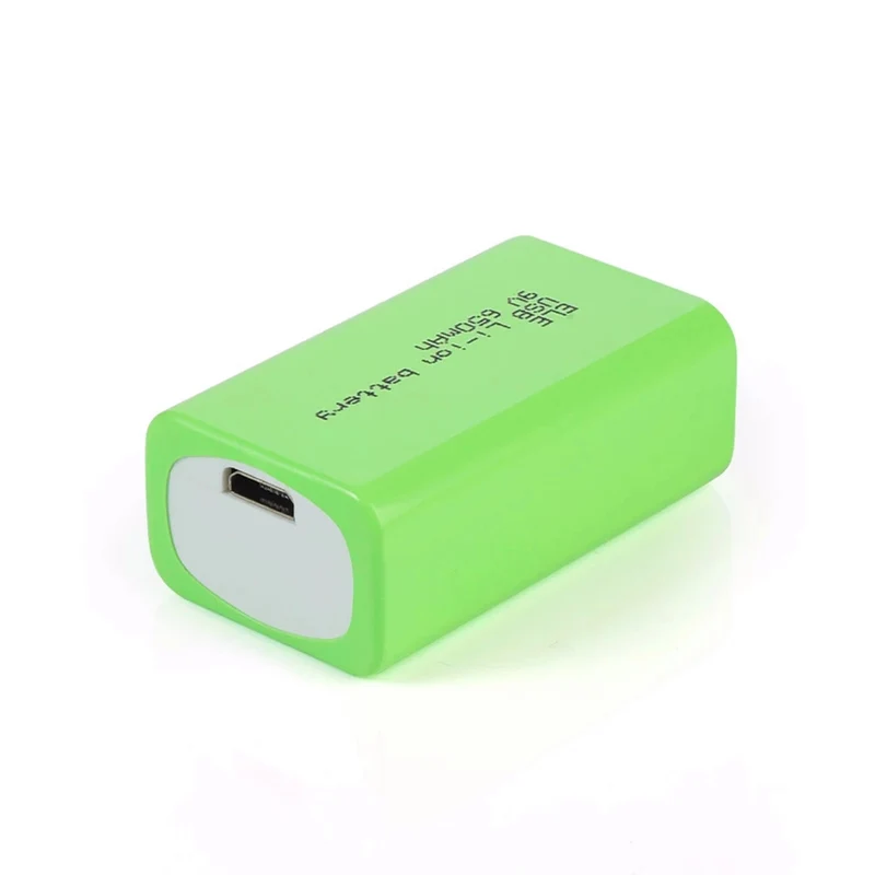 2PCS 9V 650mAh li-ion Battery 6F22 for RC Helicopter Model Microphone Toy