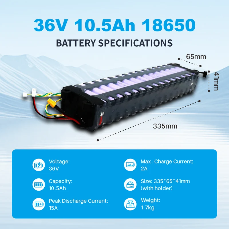10S3P 36V 10.5Ah 18650 lithium battery for Xiaomi M365 scooter with communication Software version