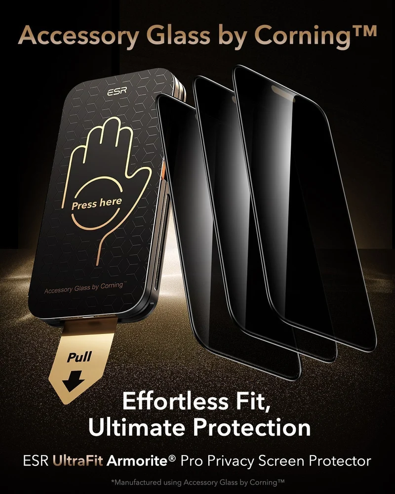 iPhone 17 Pro Max UltraFit Armorite® Pro Privacy Screen Protector - 3 Pack