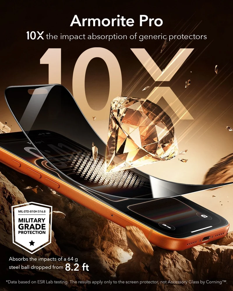 iPhone 17 Pro Max UltraFit Armorite® Pro Privacy Screen Protector - 3 Pack