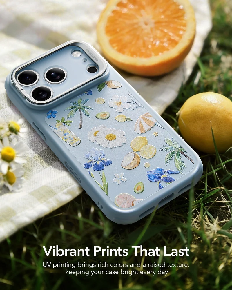 iPhone 17 Pro Bundle Classic Hybrid Magnetic Case (Camera Control, Stash Stand) and Armorite Screen Protector - Tropical Paradise