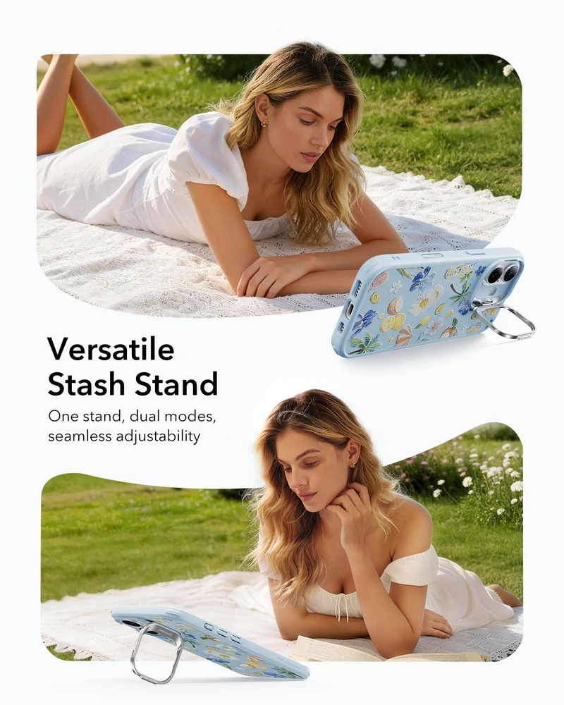 iPhone 17 Classic Hybrid Magnetic Case (Camera Control, Stash Stand) - Tropical Paradise