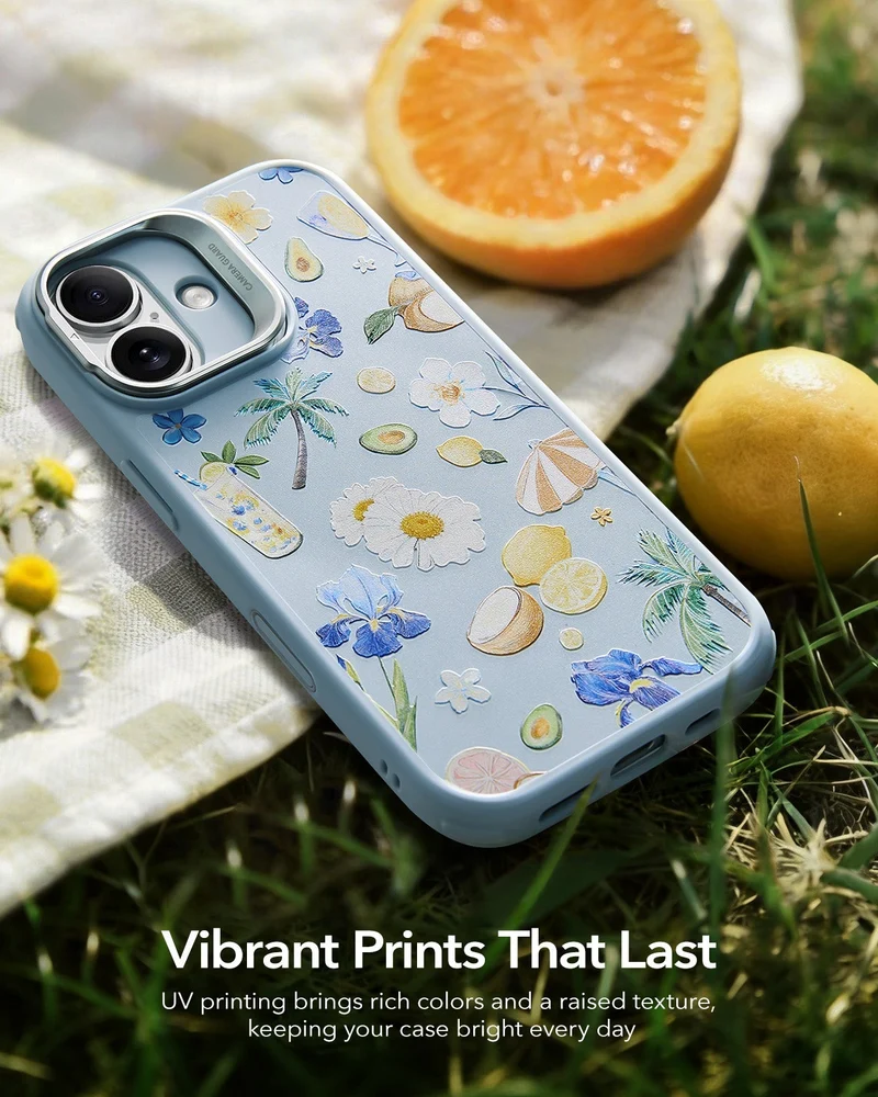 iPhone 17 Classic Hybrid Magnetic Case (Camera Control, Stash Stand) - Tropical Paradise