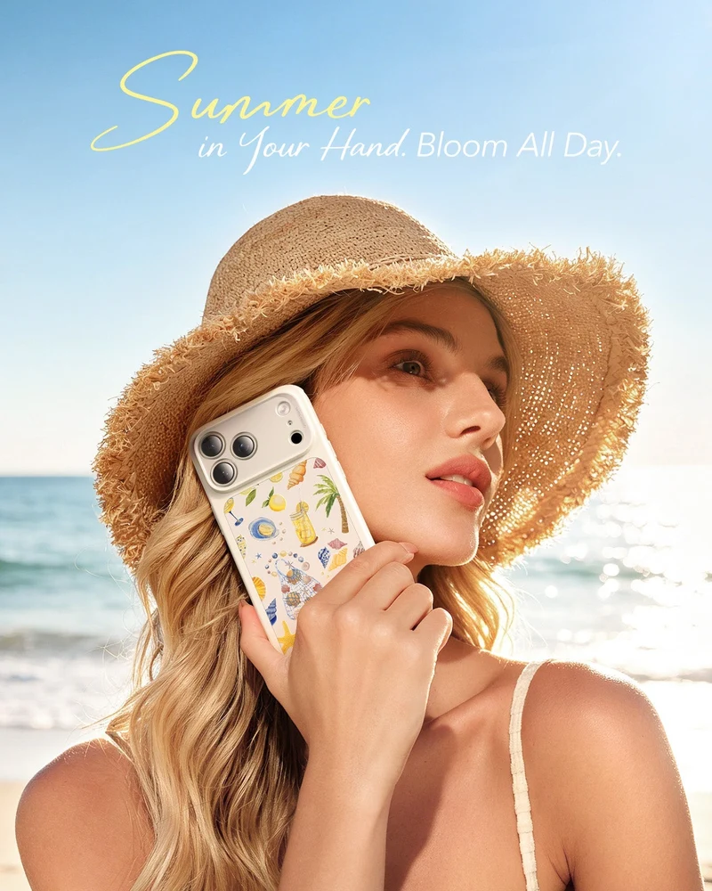 iPhone 17 Pro Max Classic Hybrid Magnetic Case (Camera Control) - Coastal Summer