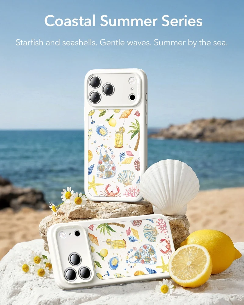 iPhone 17 Pro Max Classic Hybrid Magnetic Case (Camera Control) - Coastal Summer