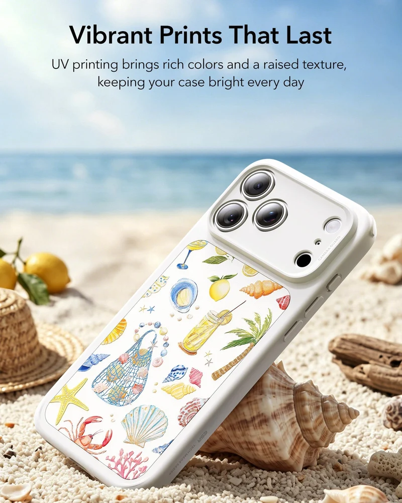 iPhone 17 Pro Max Classic Hybrid Magnetic Case (Camera Control) - Coastal Summer
