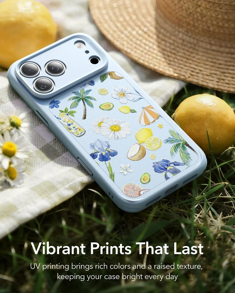 iPhone 17 Pro Max Bundle Classic Hybrid Magnetic Case (Camera Control) and Armorite Screen Protector - Tropical Paradise