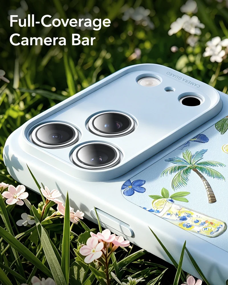 iPhone 17 Pro Classic Hybrid Magnetic Case (Camera Control) - Tropical Paradise