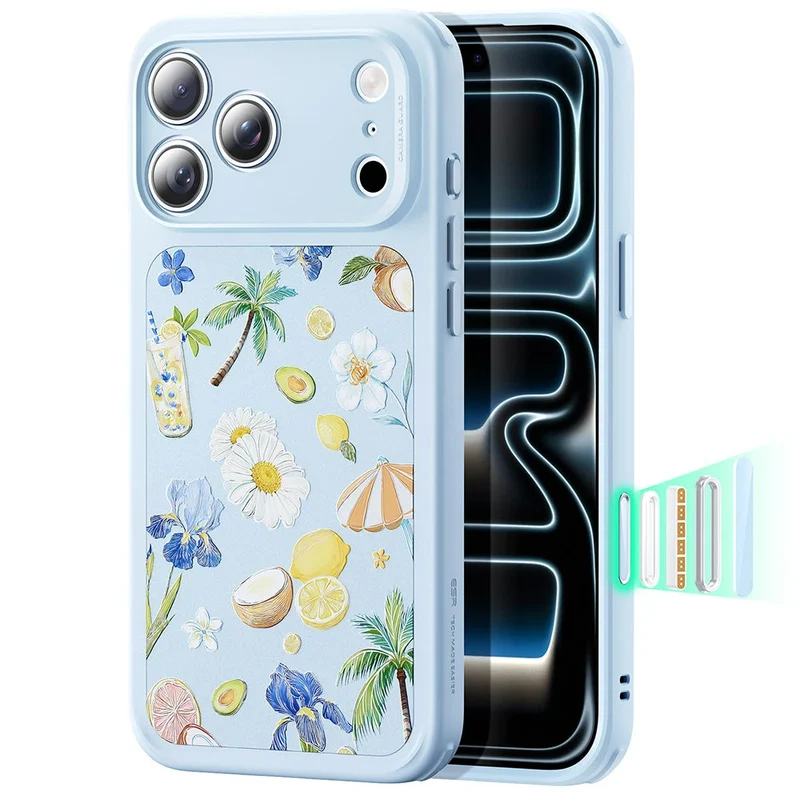 iPhone 17 Pro Max Classic Hybrid Magnetic Case (Camera Control) - Tropical Paradise