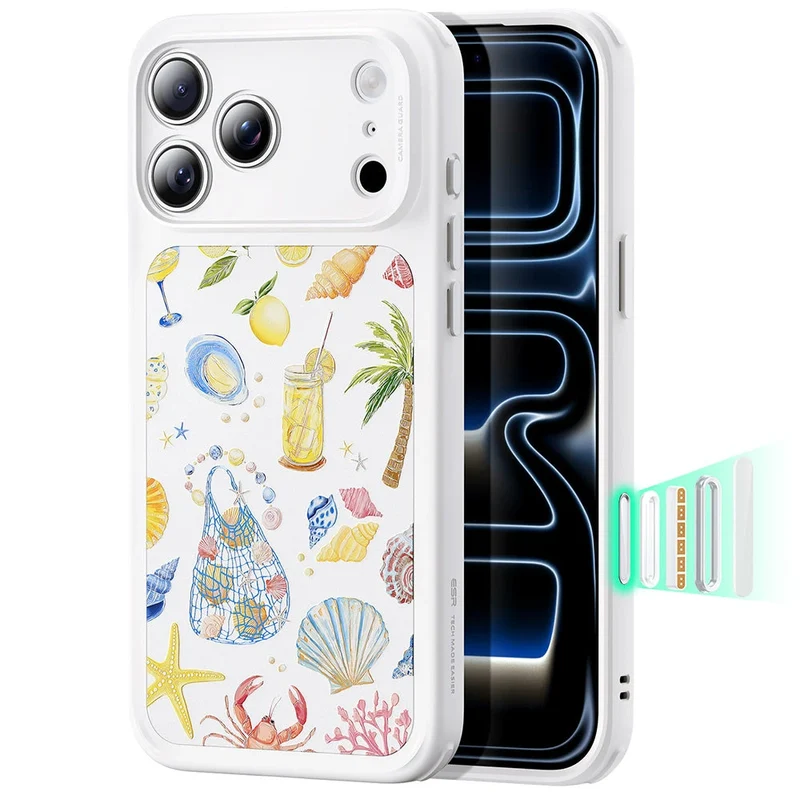 iPhone 17 Pro Classic Hybrid Magnetic Case (Camera Control) - Coastal Summer