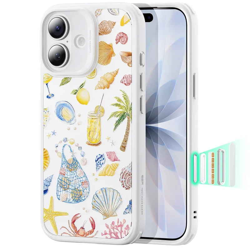 iPhone 17 Classic Hybrid Magnetic Case (Camera Control) - Coastal Summer