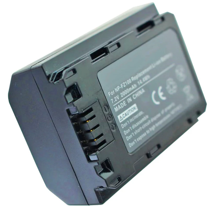 7.5v 2000mah NP-FZ100 Lithium-ion battery for Sony A7 Mark 3, A7R Mark 3, Alpha a7 III, ILCE-7RM3