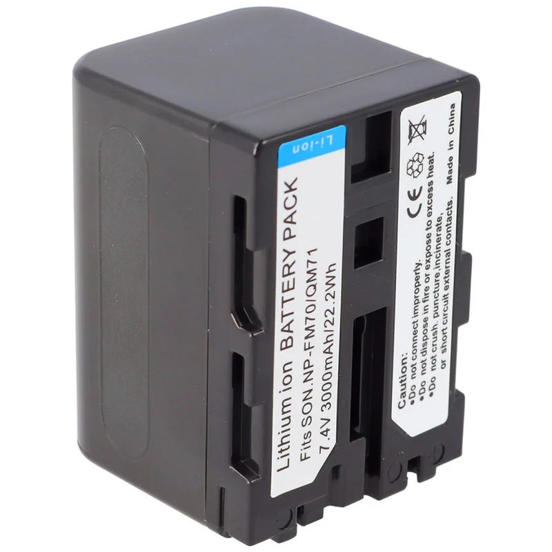 7.2-7.4v 2500-3000mAh lithium-ion Battery for Sony NP-QM70, Sony NP-QM71