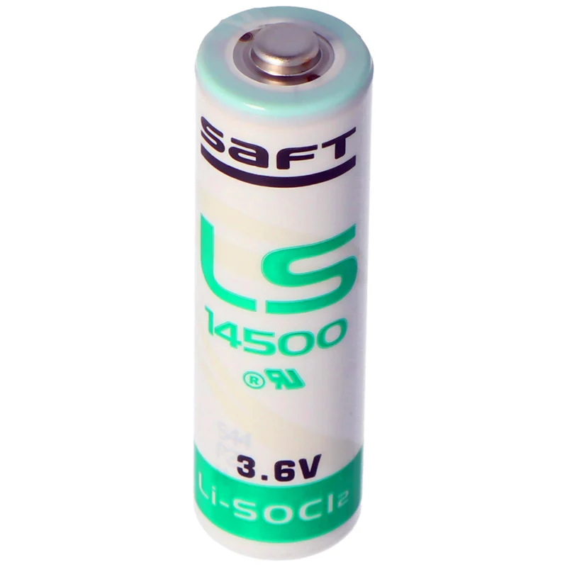 LS14500 lithium battery Li-SOCI2, size AA LS14500, FT25BT up to 2600mAh