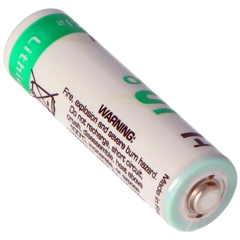 LS14500 lithium battery Li-SOCI2, size AA LS14500, FT25BT up to 2600mAh