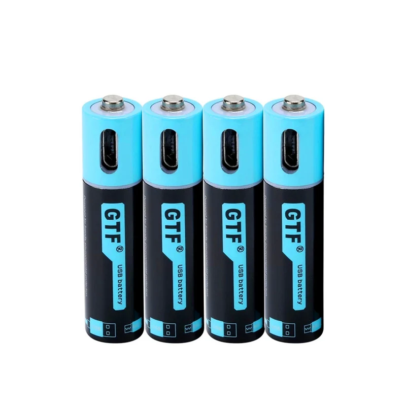4pcs 1.5V 450mAh AAA rechargeable USB battery + USB cable
