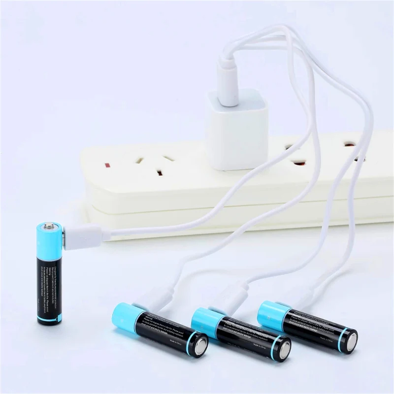 4pcs 1.5V 450mAh AAA rechargeable USB battery + USB cable