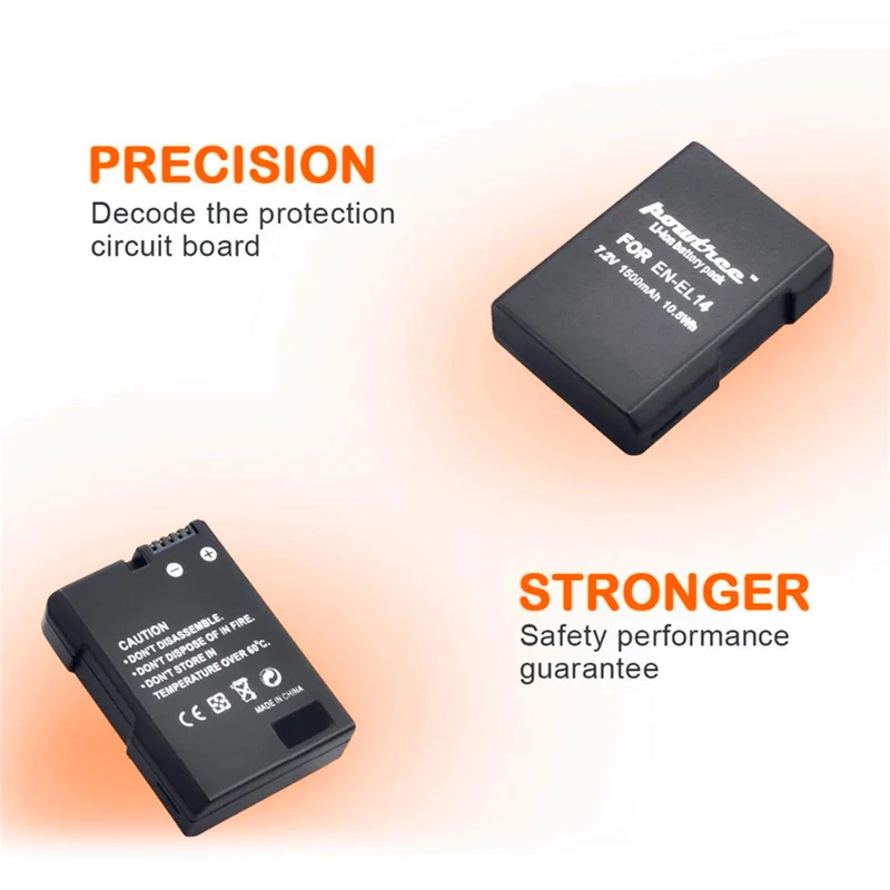 2 pieces 7.2 V 1500mAh Li-Ion battery for Nikon P7200 P7700 P7100