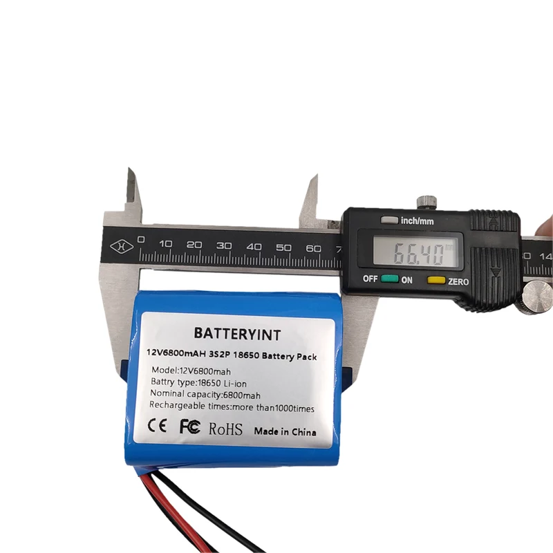 12V 6800mAh battery + 12.6 V charger for 12V electrical devices, washing machines, coal, break lamps