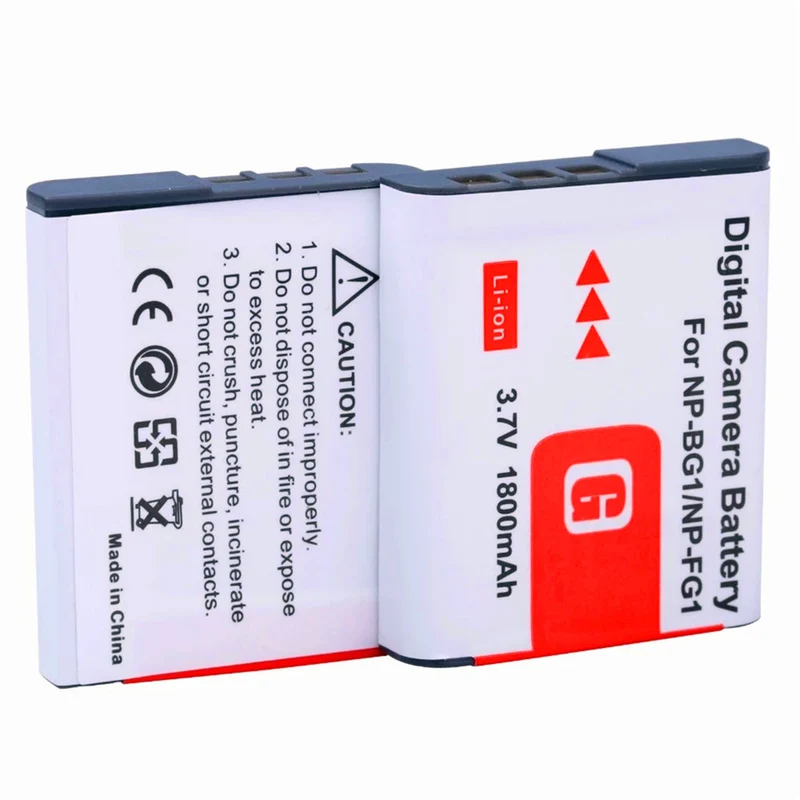 2 pieces 3.7v 1800mah for SONY Cyber -shot