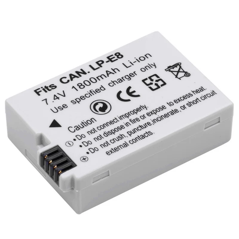 7.2V 1800 mAh camera battery for Canon EOS 550D Rebel X4 X5 X6i X7