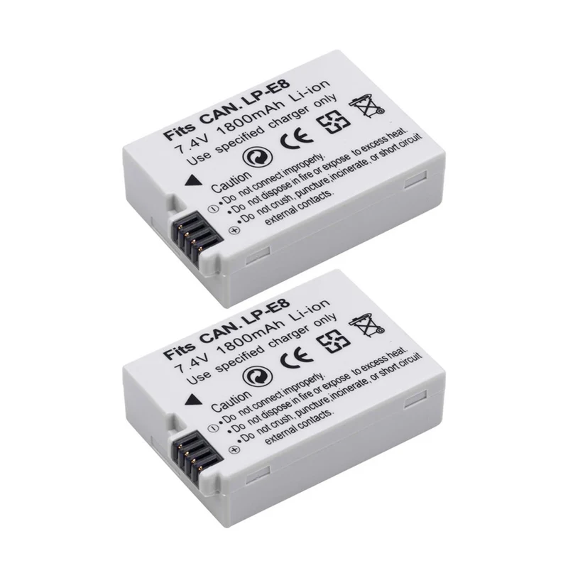 7.2V 1800 mAh camera battery for Canon EOS 550D Rebel X4 X5 X6i X7