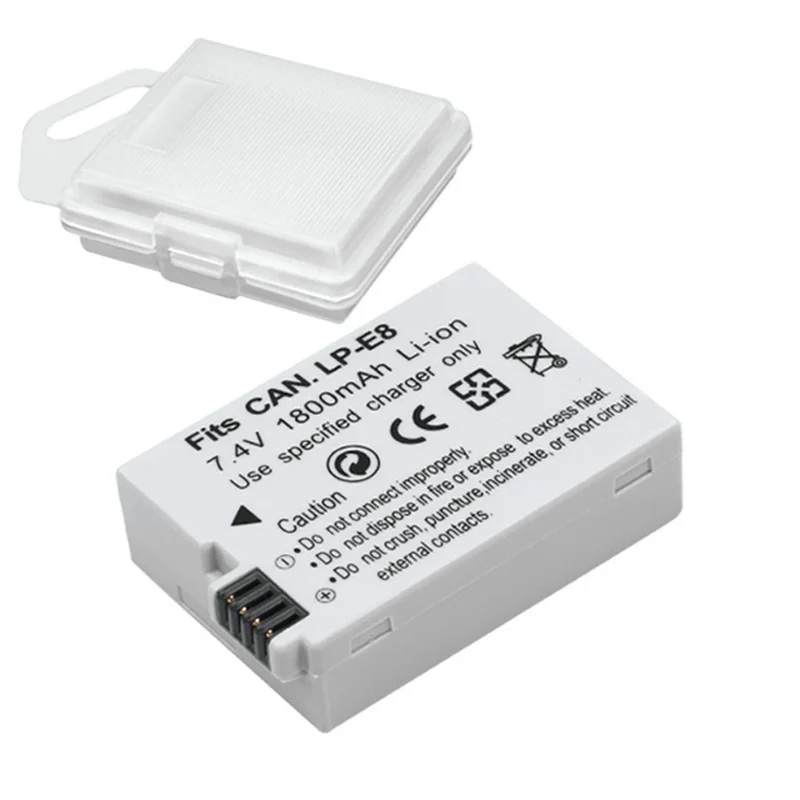 7.2V 1800 mAh camera battery for Canon EOS 550D Rebel X4 X5 X6i X7