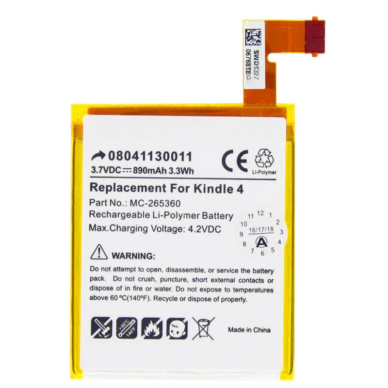 3.7V 750mAh Battery for Amazon Kindle 4G, Amazon Kindle 5, Amazon Kindle 6