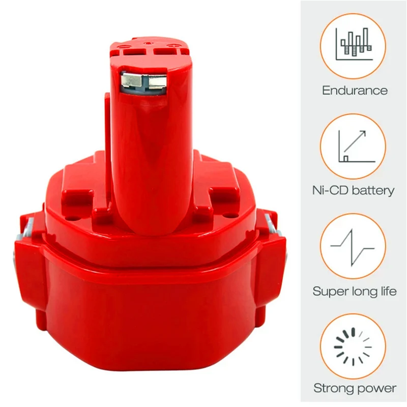 2 pieces 14.4V 3000mAh Ni-CD battery for Makita 1420 1422 1433 1434 1435 6228D 6281D