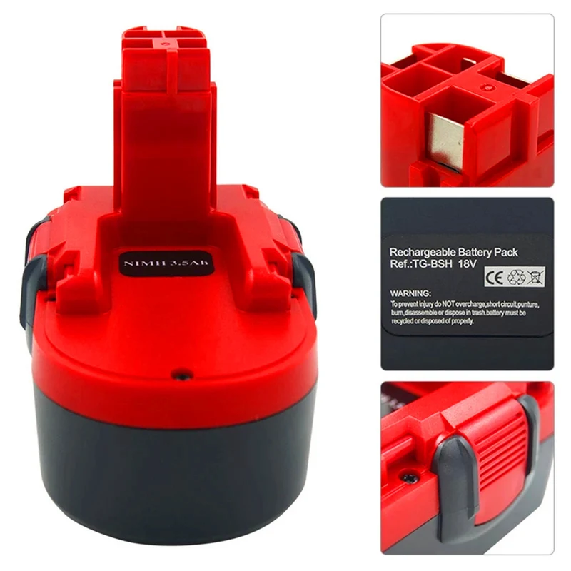 18V 3000mAh Ni-MH for Bosch cordless saws, puzzles, planes