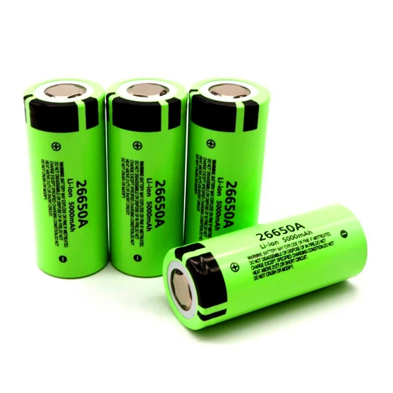 2 pieces 26650A 3.7 V 5000 mAh lithium-ion battery