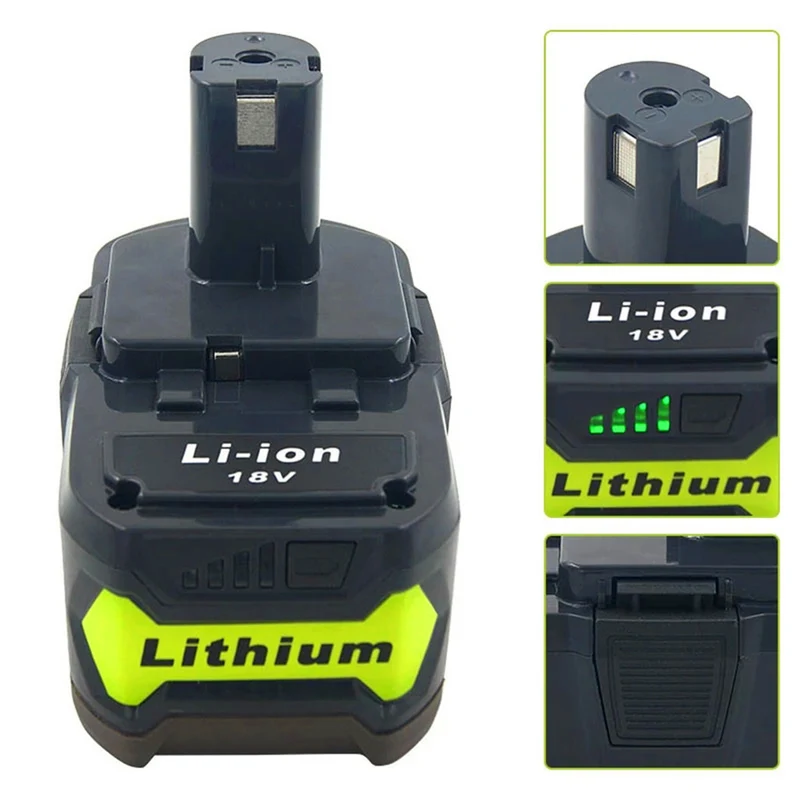 18V 6000mAh Li-Ion replacement battery for Ryobi P100 P109 P104 RB18L40