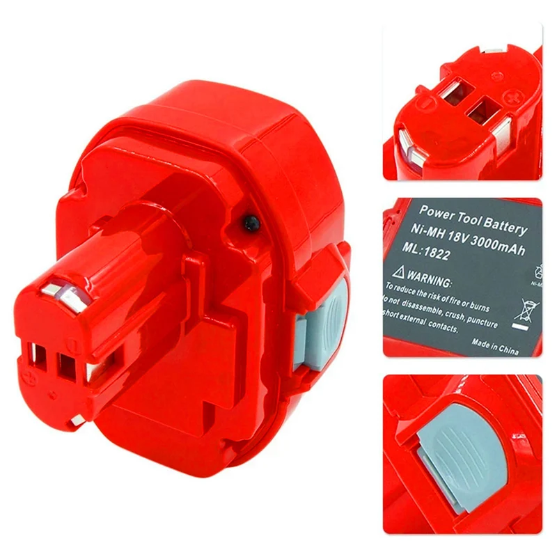 18V 3000mAh Ni-MH replacement battery for 4334D 5026D 6343D 8443D 1822 1823 1834 1833 1835 PA18