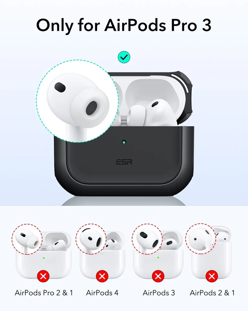 25W CryoBoost Foldable 3-in-1 Magnetic Charger and AirPods Pro 3 Orbit Hybrid Case Bundle – EU Plug-Black